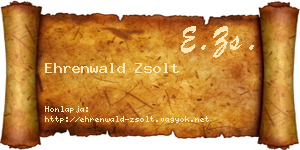 Ehrenwald Zsolt névjegykártya